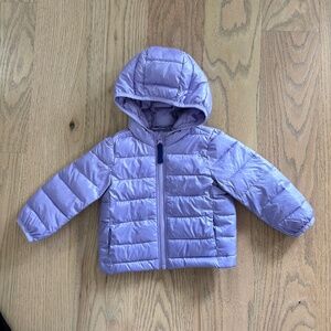Primary Purple Puffer Coat 6-12M